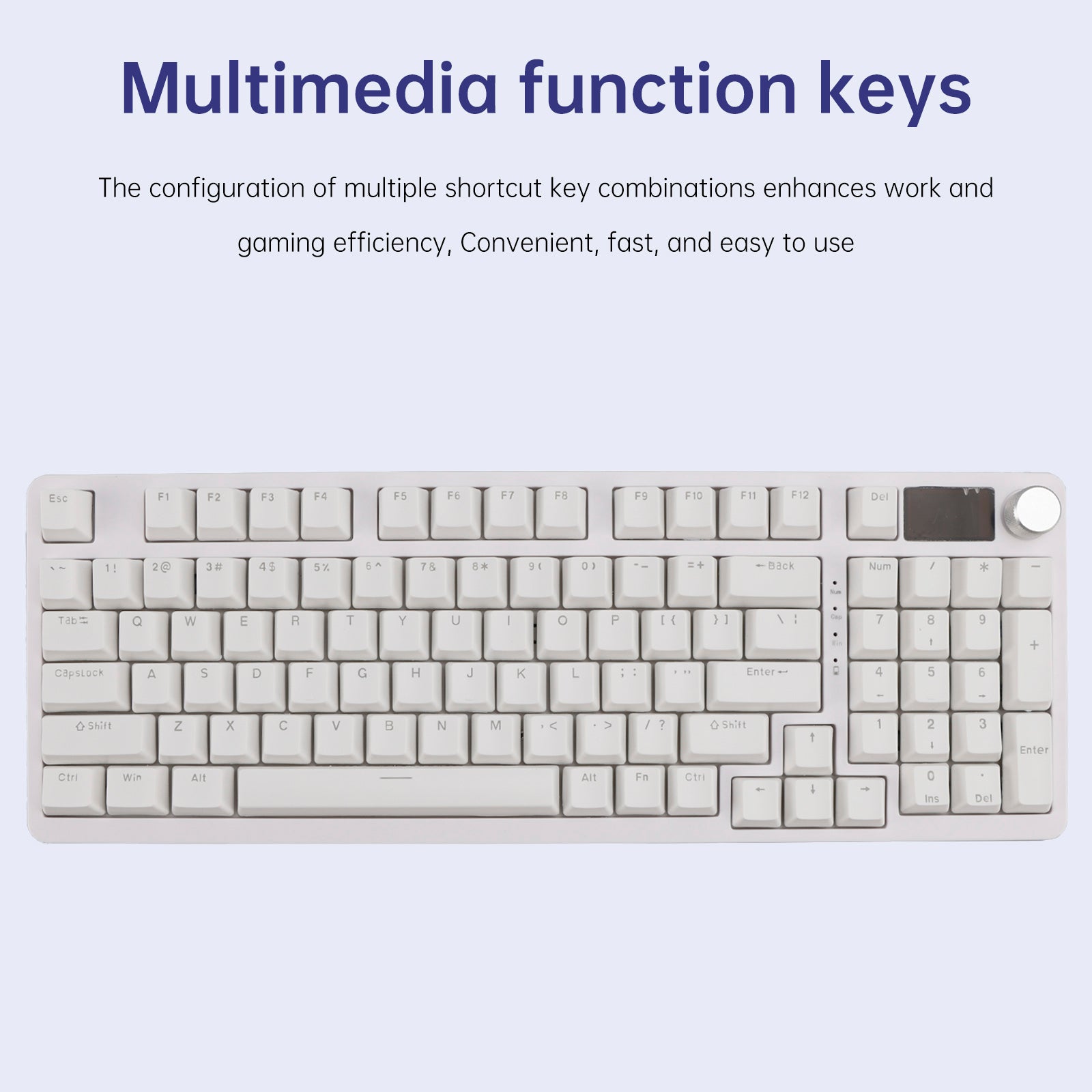98-Key 2.4G Wireless Bluetooth Three-Mode Mechanical Keyboard RGB Hot-Swappable
