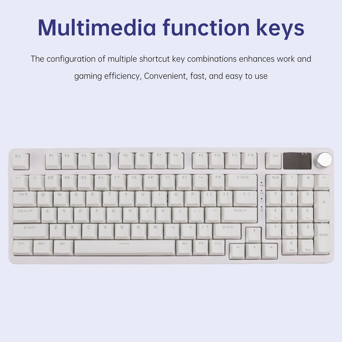 98-Key 2.4G Wireless Bluetooth Three-Mode Mechanical Keyboard RGB Hot-Swappable
