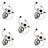 5x Helmet Tactical Motorcycle Headset PTT For Kenwood BaoFeng UV5R 2-Way Radio