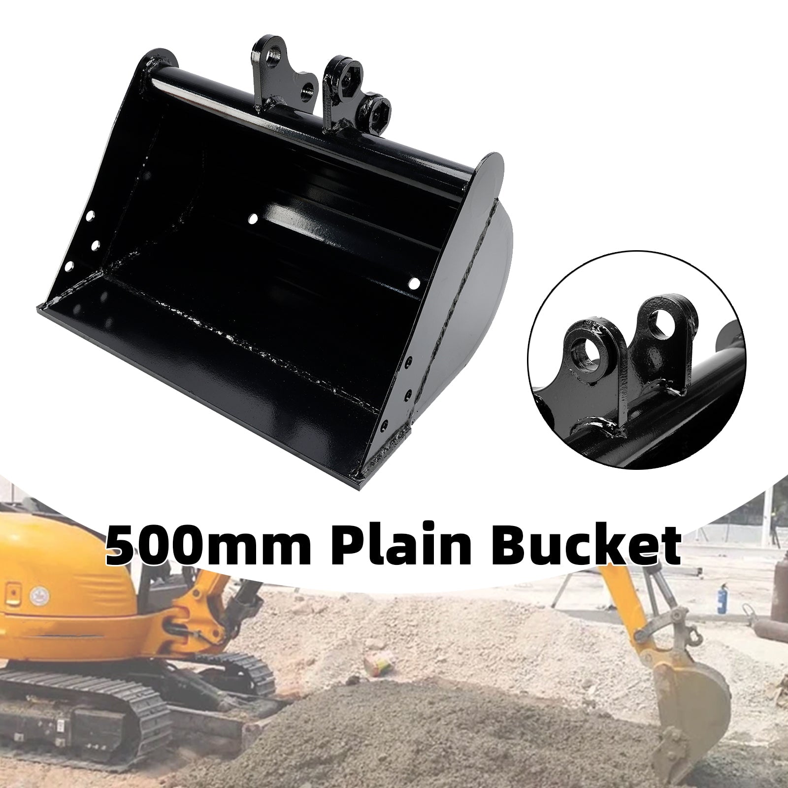 500mm Mini Excavator Bucket Attachment – Plain Excavator Small Digger