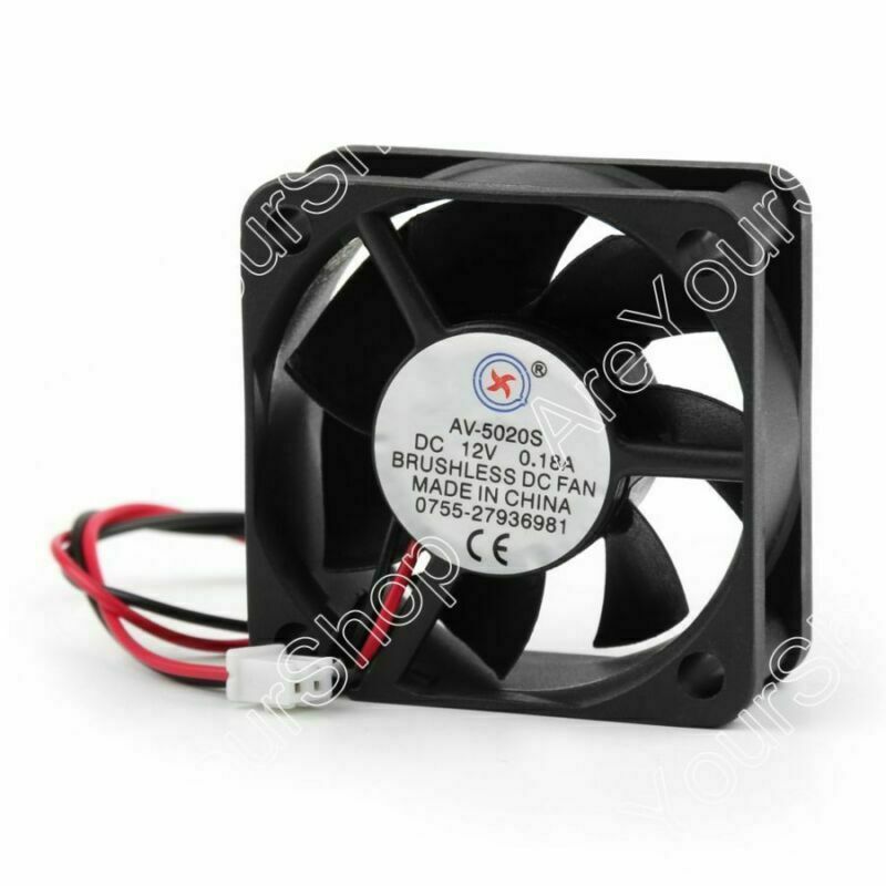 2 Cooling Computer PC DC Pin 50x50x20mm Brushless Fan F10 12V 5020s Wire 0.18A