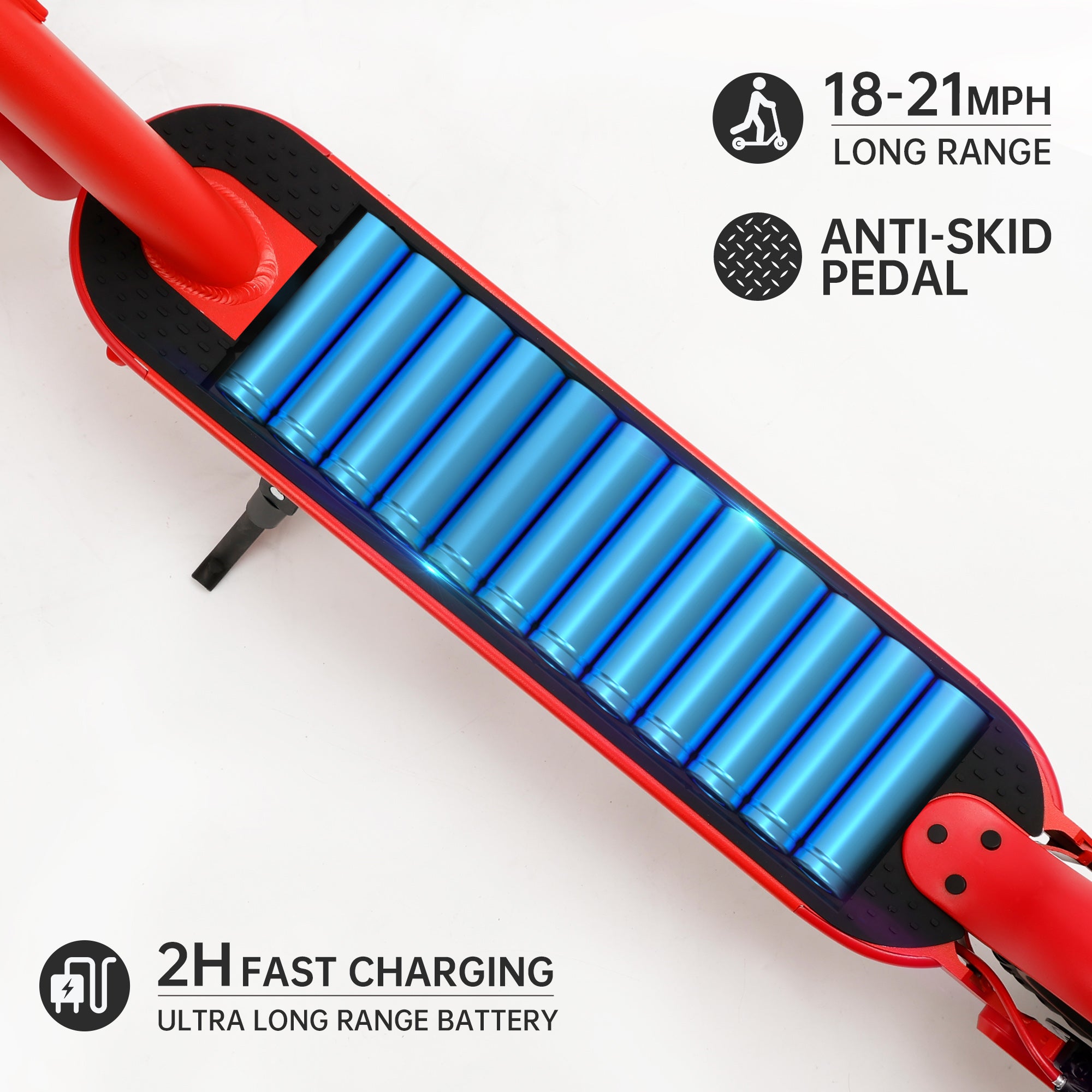 8.5" Folding Electric Scooter With app 350W 35KM Range 30km/h City Commute Red (Copy)