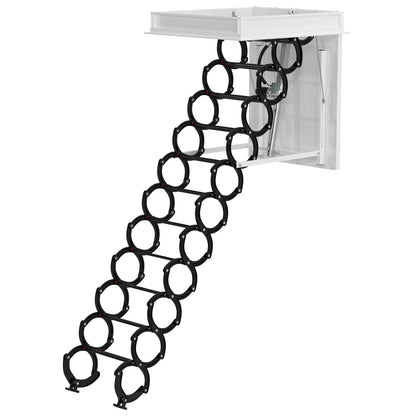 11 Steps 3m Electirc Attic Ladder Aluminum Folding With Remote Loft 31.5*35.4inch