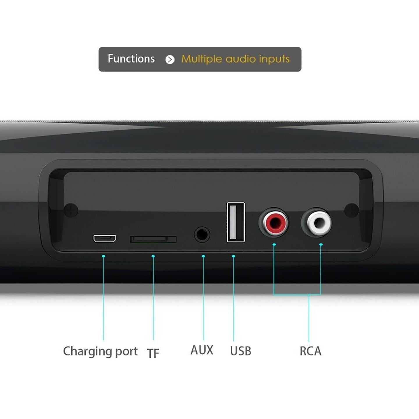 Bluetooth Wireless Sound Bar System – 4 Speaker Subwoofer for TV & Home Theater