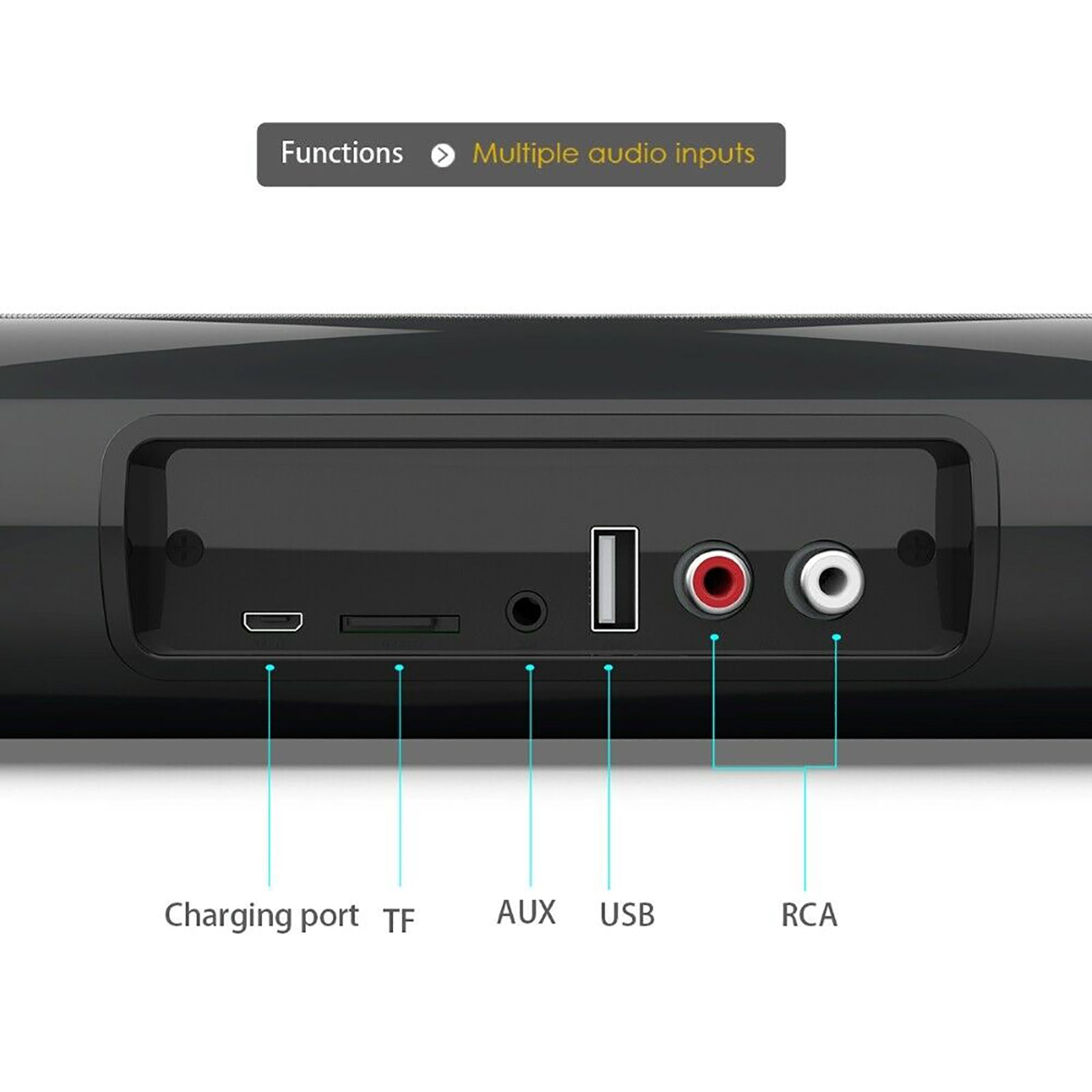 Bluetooth Wireless Sound Bar System – 4 Speaker Subwoofer for TV & Home Theater