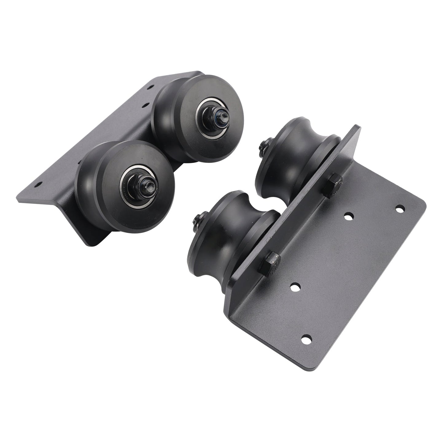 Rolling Library Sliding Ladder Hardware Kit with Brake 3.3FT Round Tube