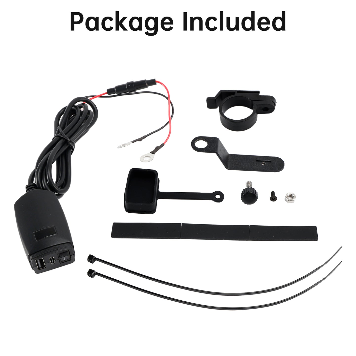 Motorcycle USB Super Fast Charging Handlebar Holder PD+QC3.0 Tpye-C Mobile Phone