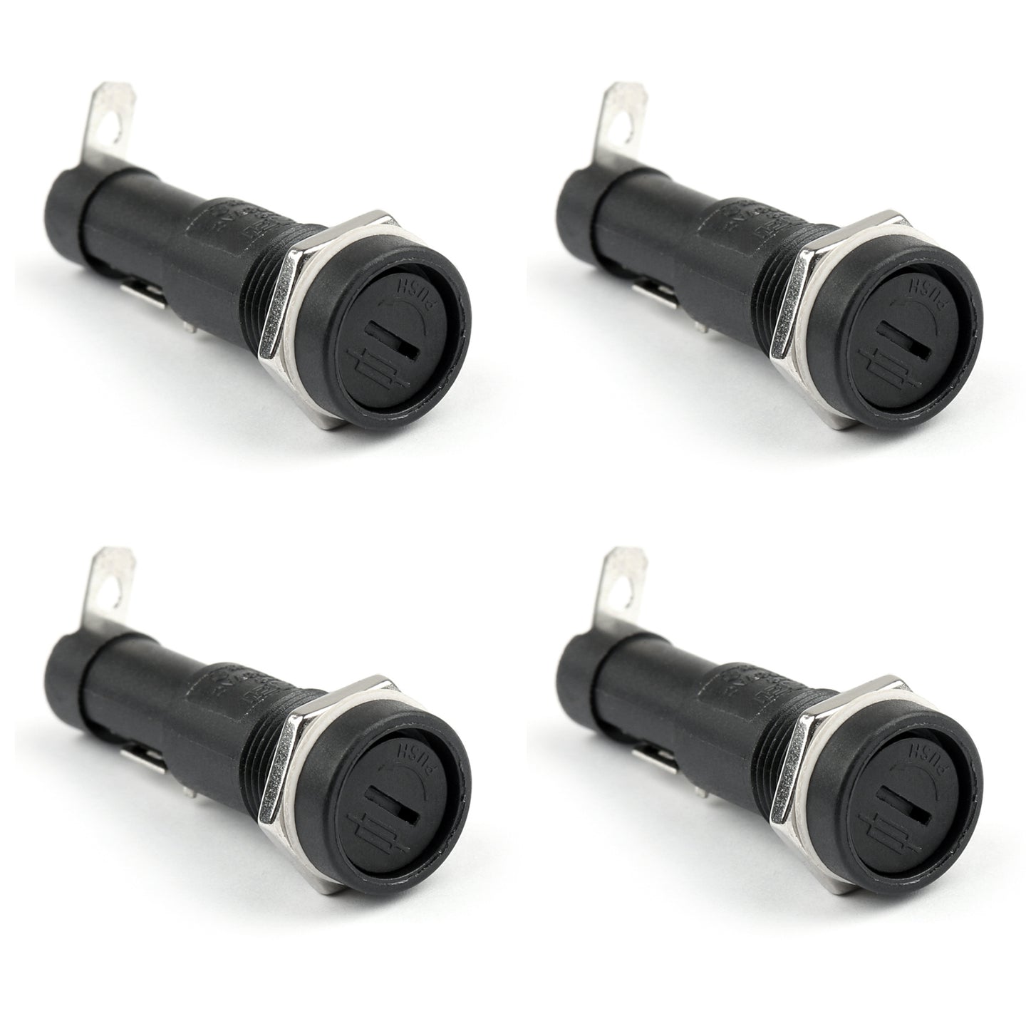 4PCS SCI R3-9A Panel Mount Chassis Fuse Holder For 6x30mm Glass Fuses 15A 250V