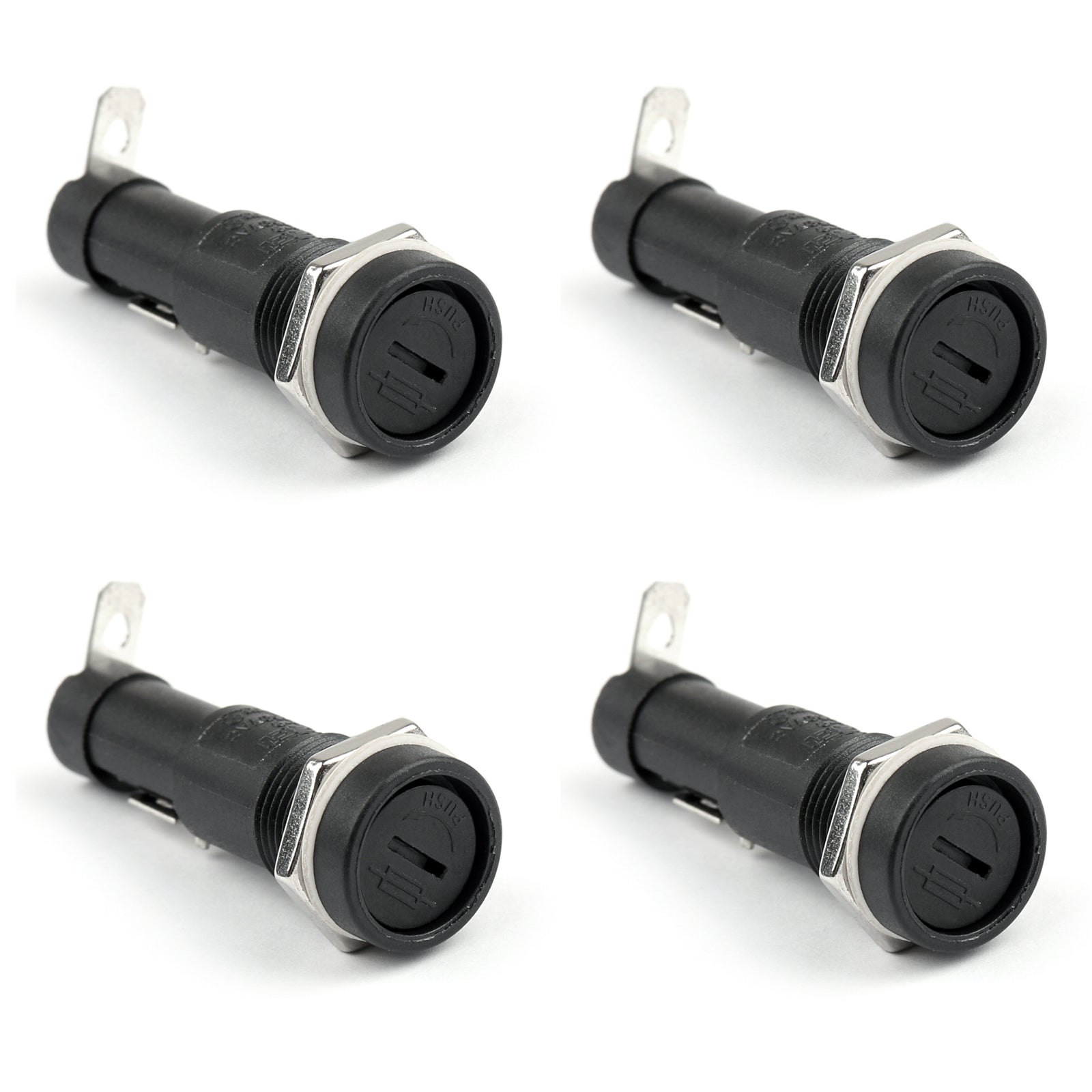 4PCS SCI R3-9A Panel Mount Chassis Fuse Holder For 6x30mm Glass Fuses 15A 250V