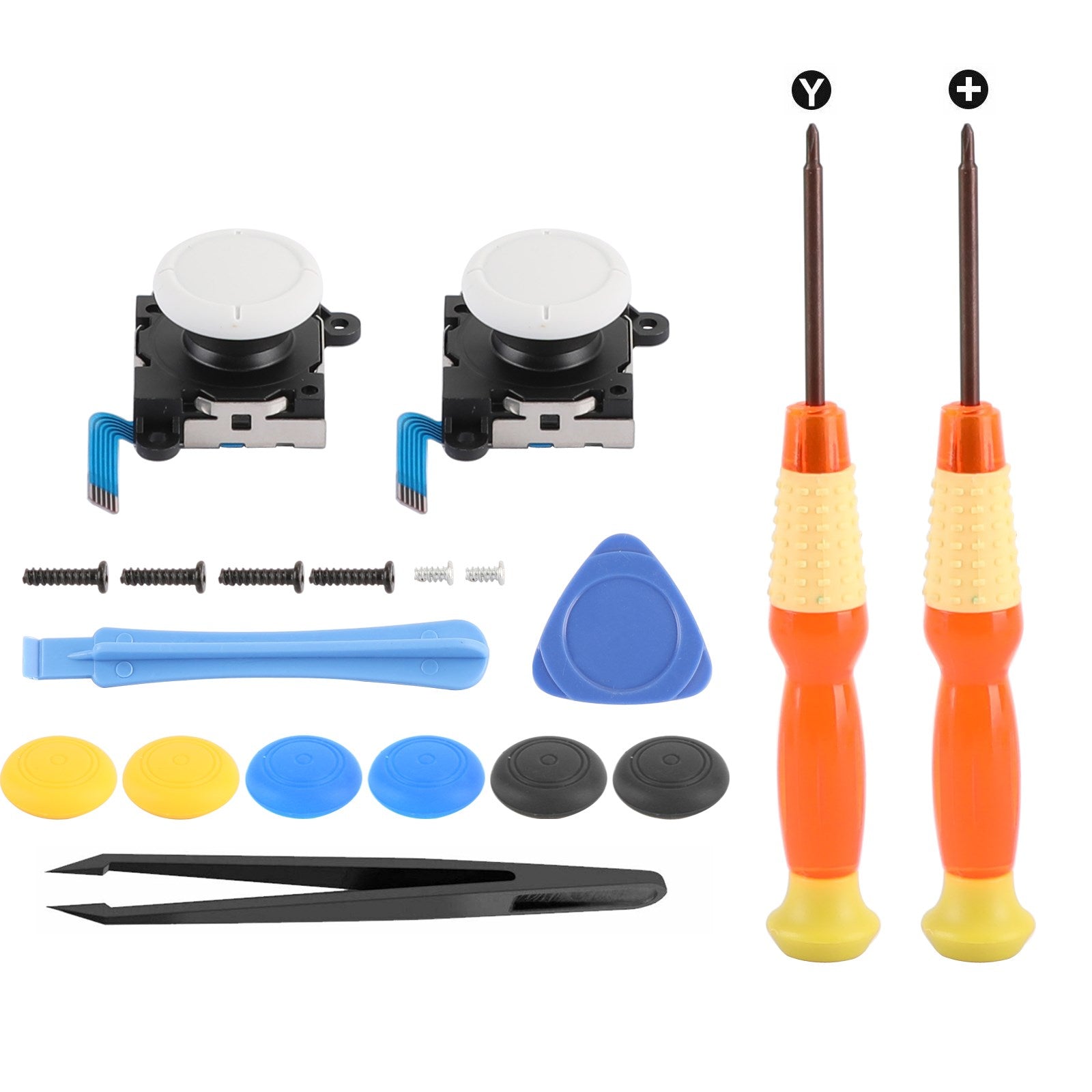 Repair Set with 3D Analog Sensor Stick + Tool 19in1 Fit for Switch Lite Joystick