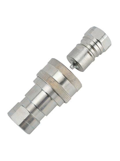 3/4" NPT Hydraulic Quick Connect Coupler ISO B 7241 Male & Female