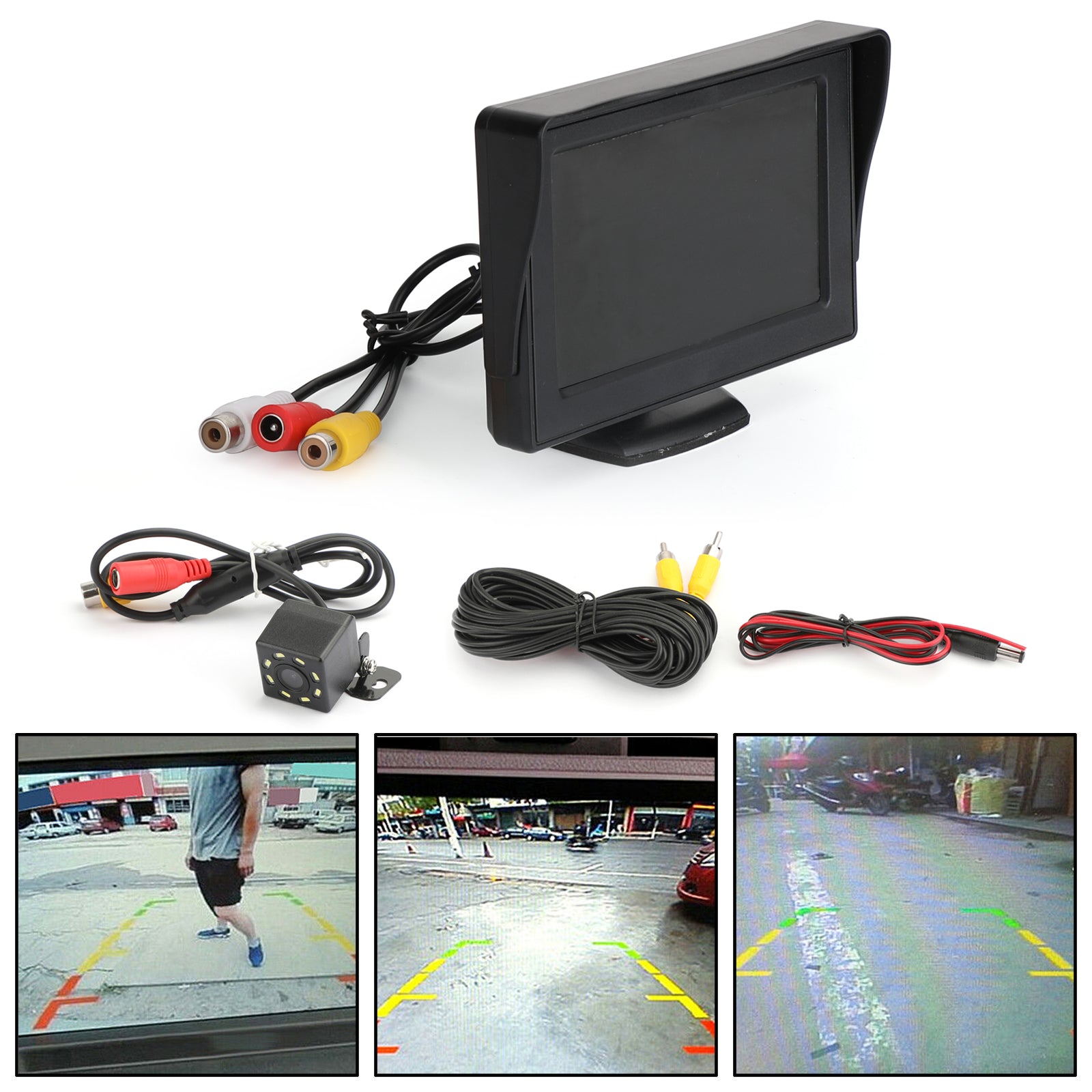 PAL Reverse Monitor Camera Display 4.3" Car Monitor + Rear View Camera Rear View NTSC Kit