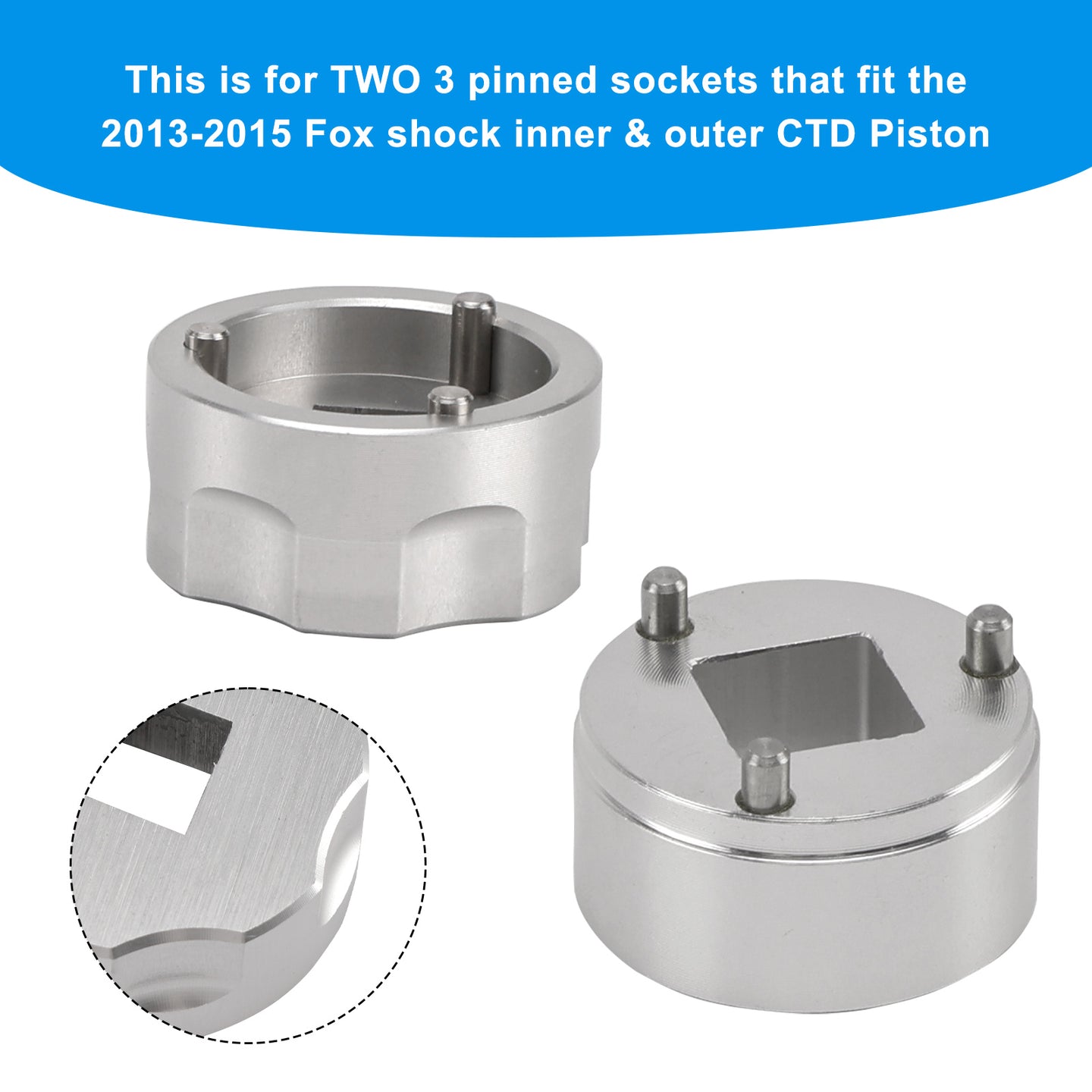 3 pin CTD piston set- Inner & Outer Sockets 398-00-348 & 398-00-504 For Fox