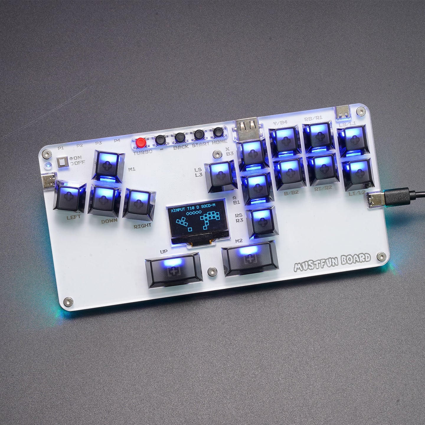 MustFun Hitbox Mini Stickless Controller Suitable For PC/PS3/PS4/Switch etc.