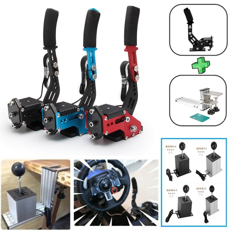 USB Handbrake with L Clip and H Shifter for Logitech G27 G29 G920 Racing Game