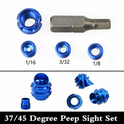 AT2 Degree Sight Lens Archery Bow Peep 45/37 Hooded Aperture