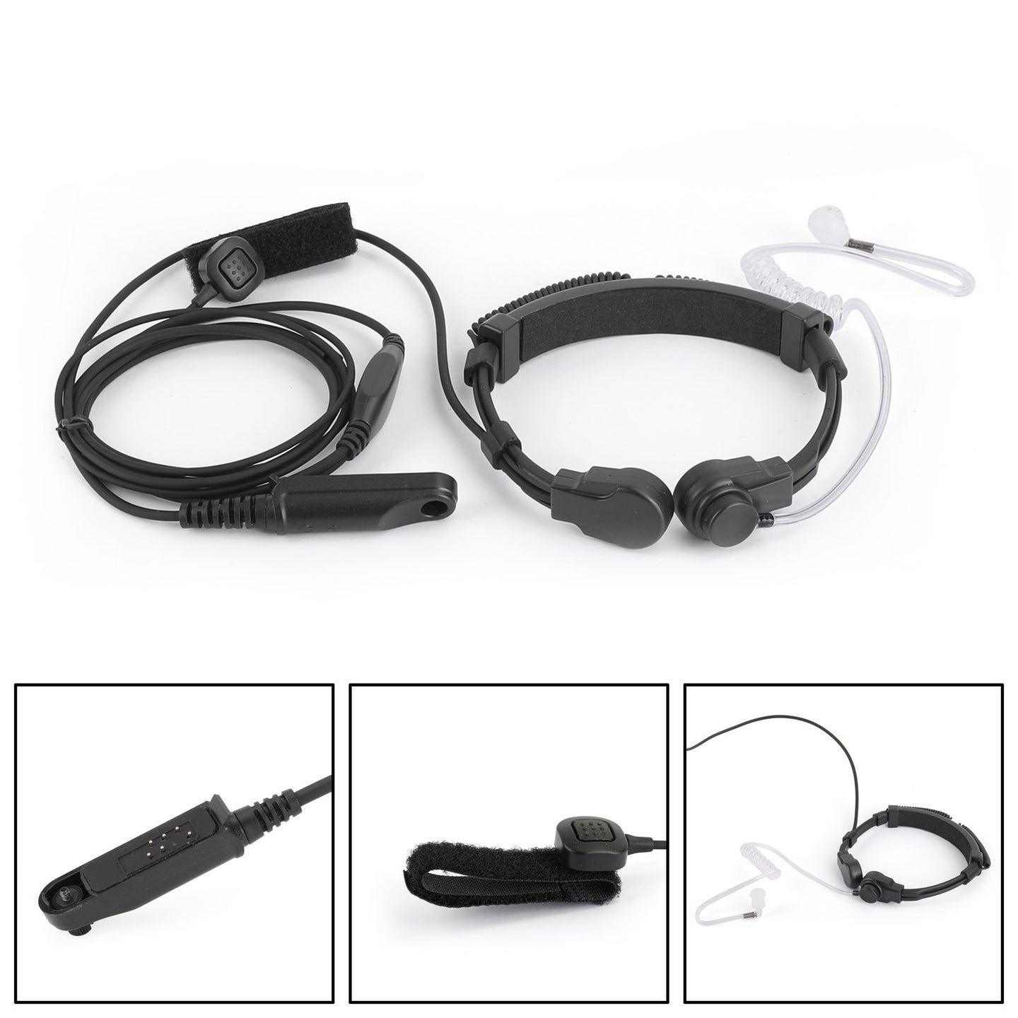 Tactical Throat Mic Headset Fit for Baofeng UV-9R Plus BF-9700 BF-A58 UV-82WP