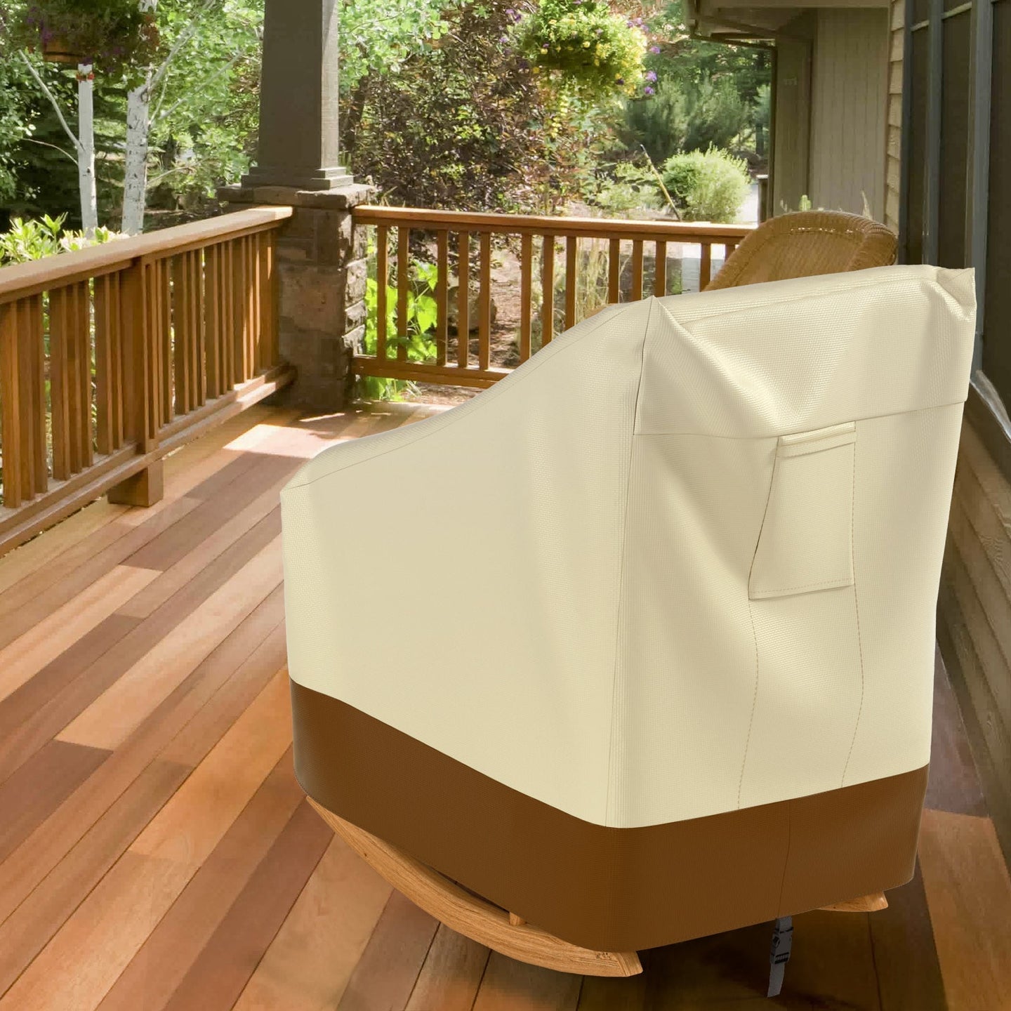 Waterproof Patio Rocking Chair Cover – Outdoor Furniture Protector, Durable Weather-Resistant Rocking Chair Covers