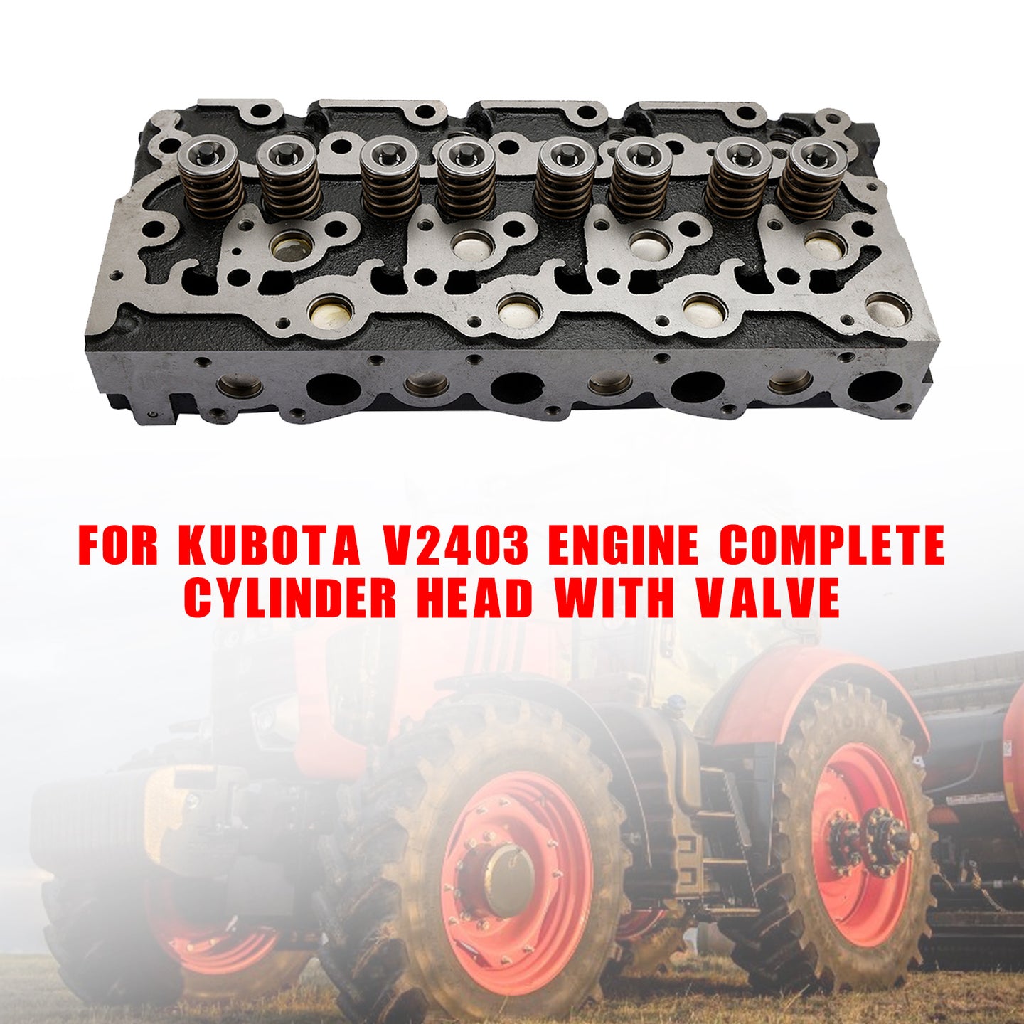 Complete Cylinder Head Assembly with Valves for Kubota V2403 Engine
