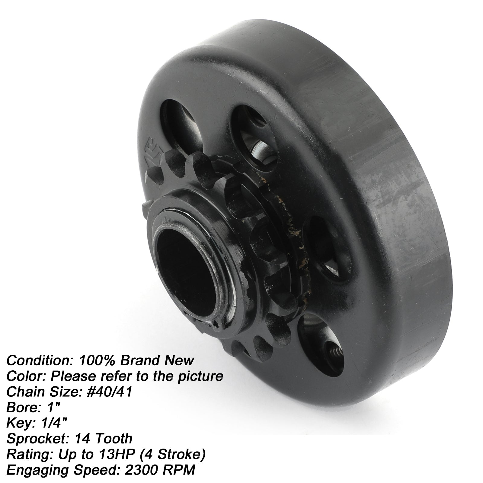 13HP Go Kart Centrifugal Clutch 1 inch Bore 14T 40/41/420 Chain (Copy)