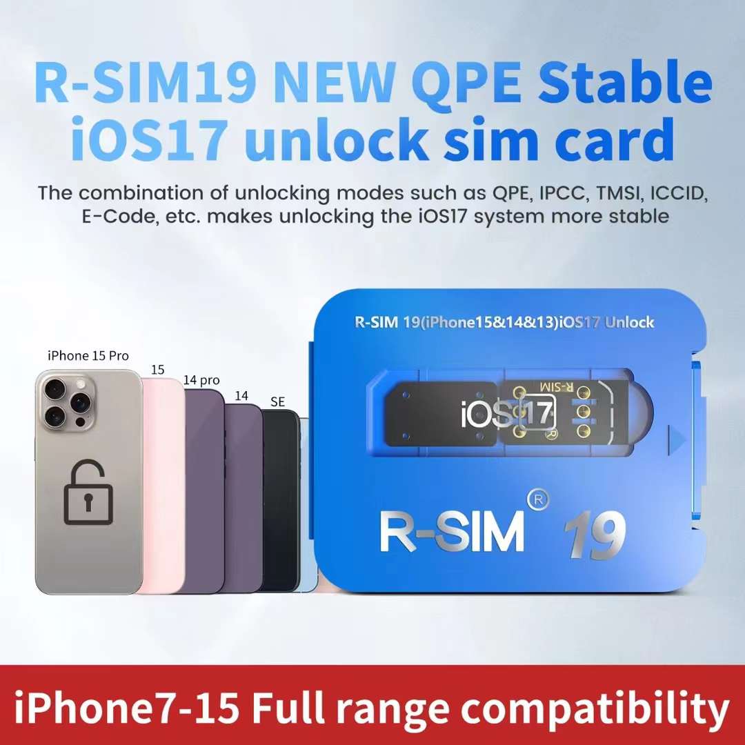 R-SIM 19 NEW QPE Stable IOS17 Unlock SIM Card for iPhone 15 14 Pro MAX 13 Pro 12
