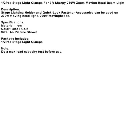 1/2Pcs Stage Light Clamps For 7R Sharpy 230W Zoom Moving Head Beam Light