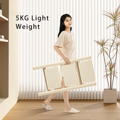 3-Step Folding Stepladder with Wide Anti-Slip Pedals, 330 lbs Capacity Lightweight Step Stool for Home & Kitchen (Cream White)