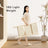 3-Step Folding Stepladder with Wide Anti-Slip Pedals, 330 lbs Capacity Lightweight Step Stool for Home & Kitchen (Cream White)