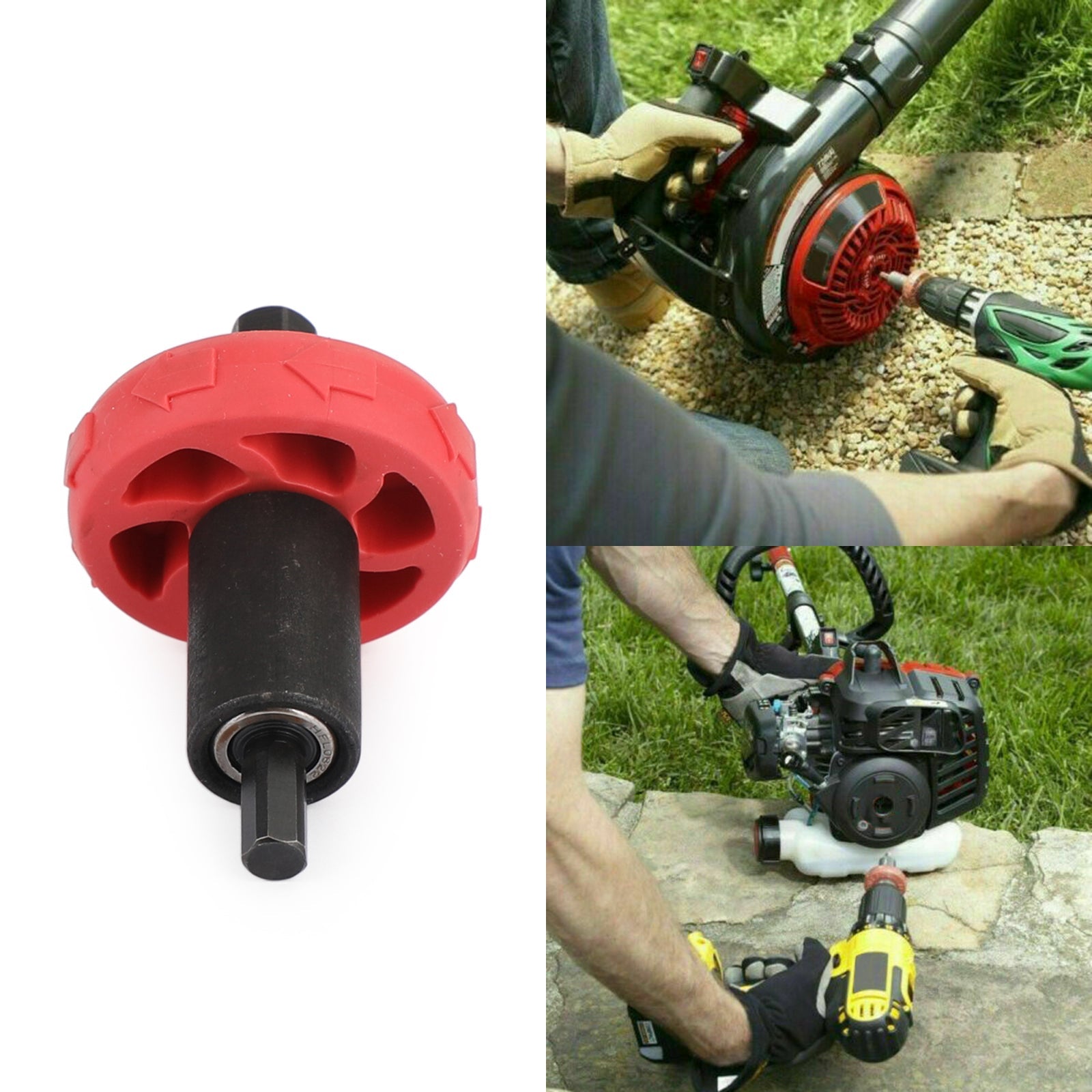 JumpStart Drill Bit Engine Starter for Trimmers, Leaf Blowers & Lawn Tools, Universal Fit for Electric-Start Capable Equipment