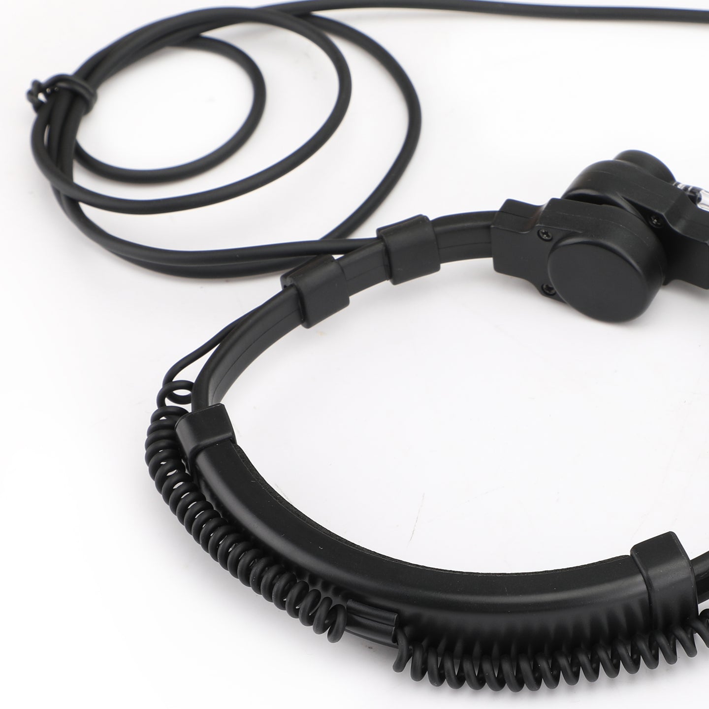 4PCS Adjustable Tactical Throat Mic Headset For Walkie Talkie 7.1mm Plug PTT
