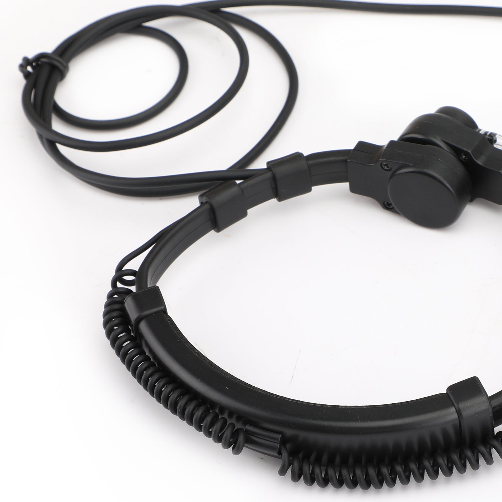 4PCS Adjustable Tactical Throat Mic Headset For Walkie Talkie 7.1mm Plug PTT