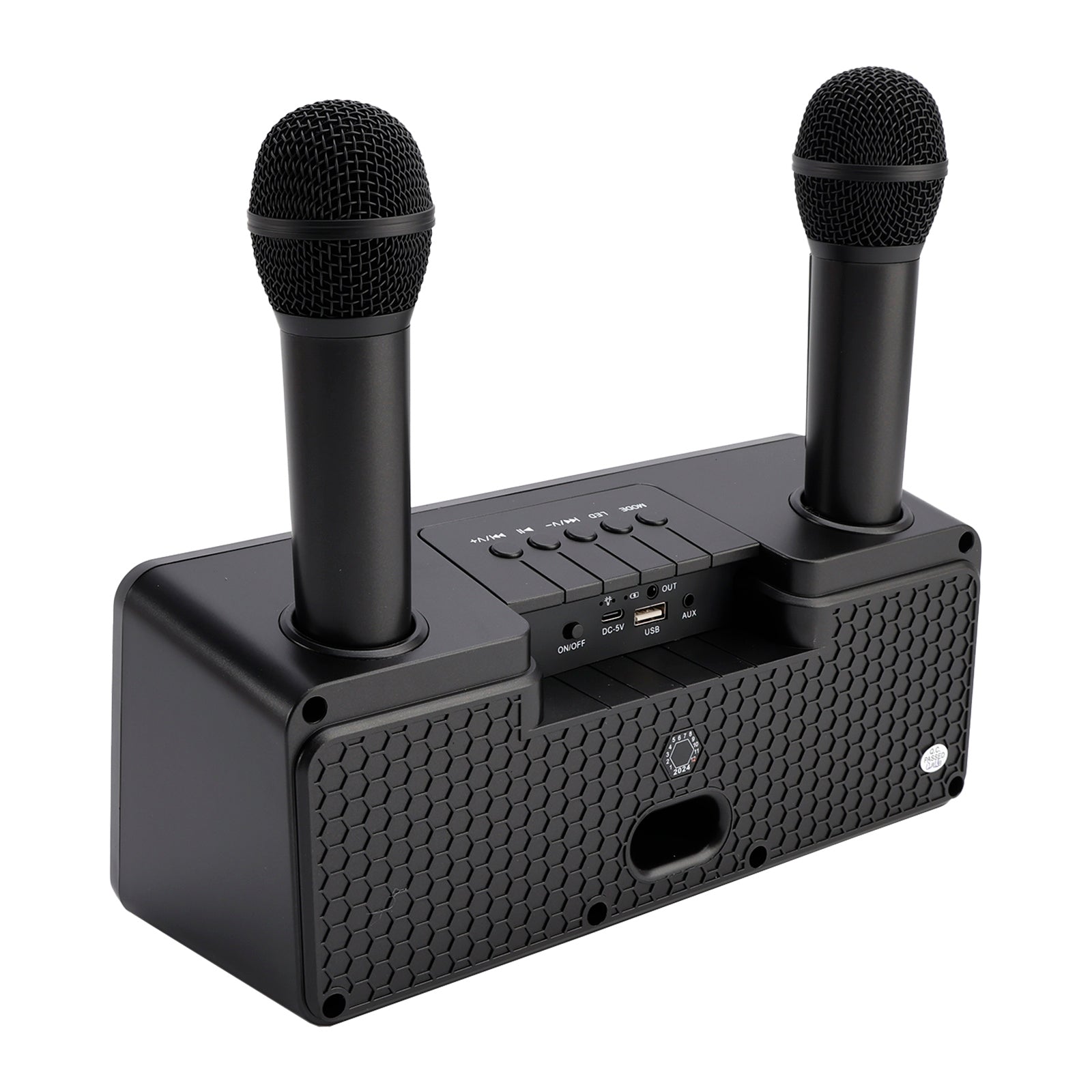 Wireless Bluetooth Speaker – All-in-One Portable Karaoke System with Dual Microphones for Outdoor Use