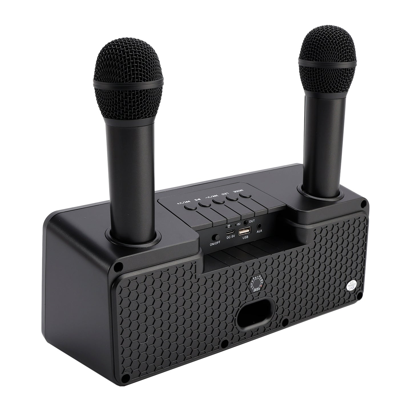 Wireless Bluetooth Speaker – All-in-One Portable Karaoke System with Dual Microphones for Outdoor Use