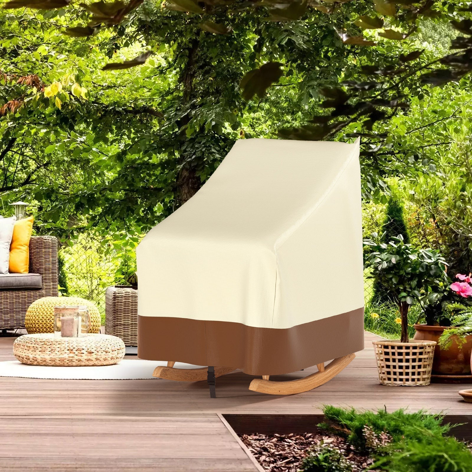 Waterproof Patio Rocking Chair Cover – Outdoor Furniture Protector, Durable Weather-Resistant Rocking Chair Covers