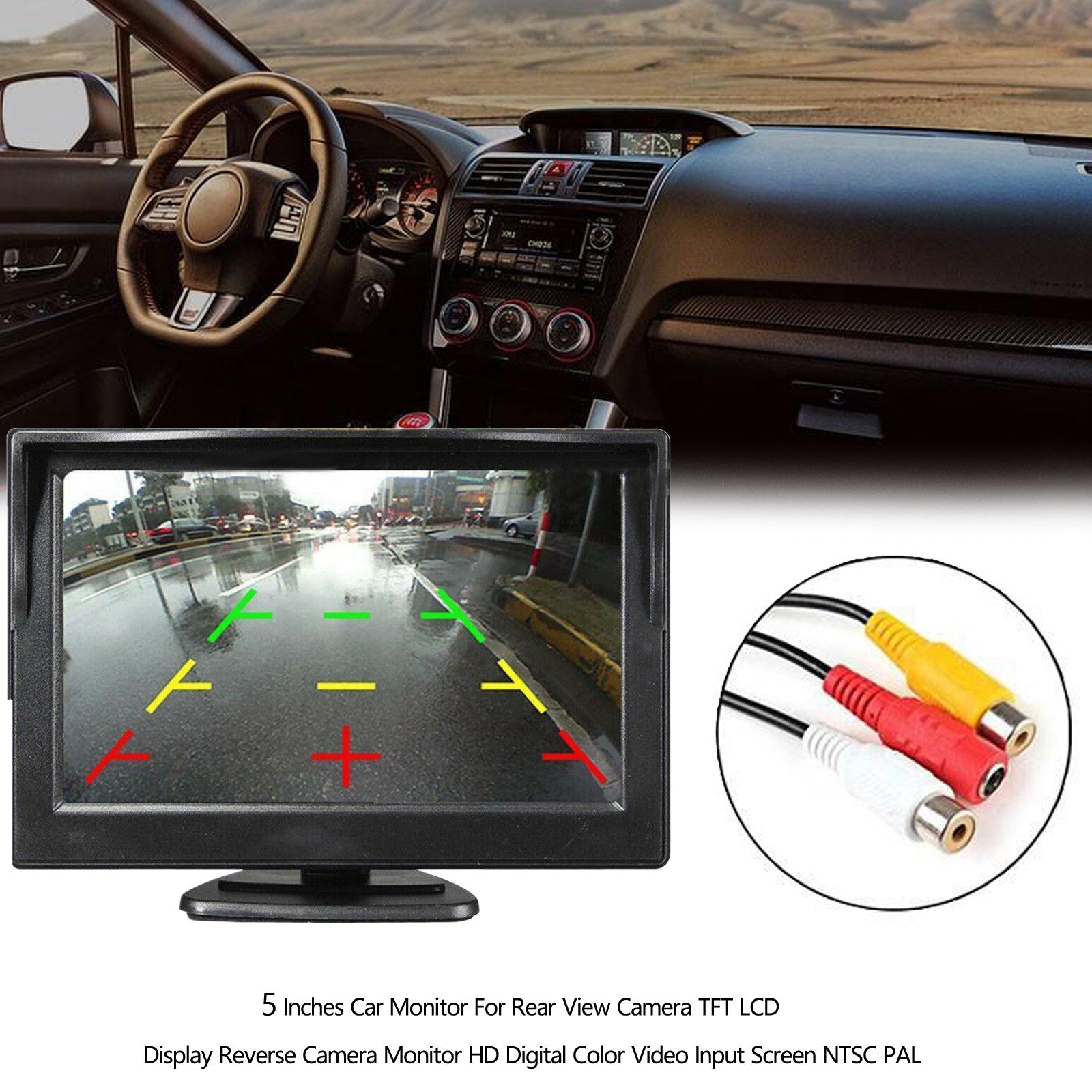 5 Inch HD Screen Monitor for Car Rear view Reverse Backup Parking Camera
