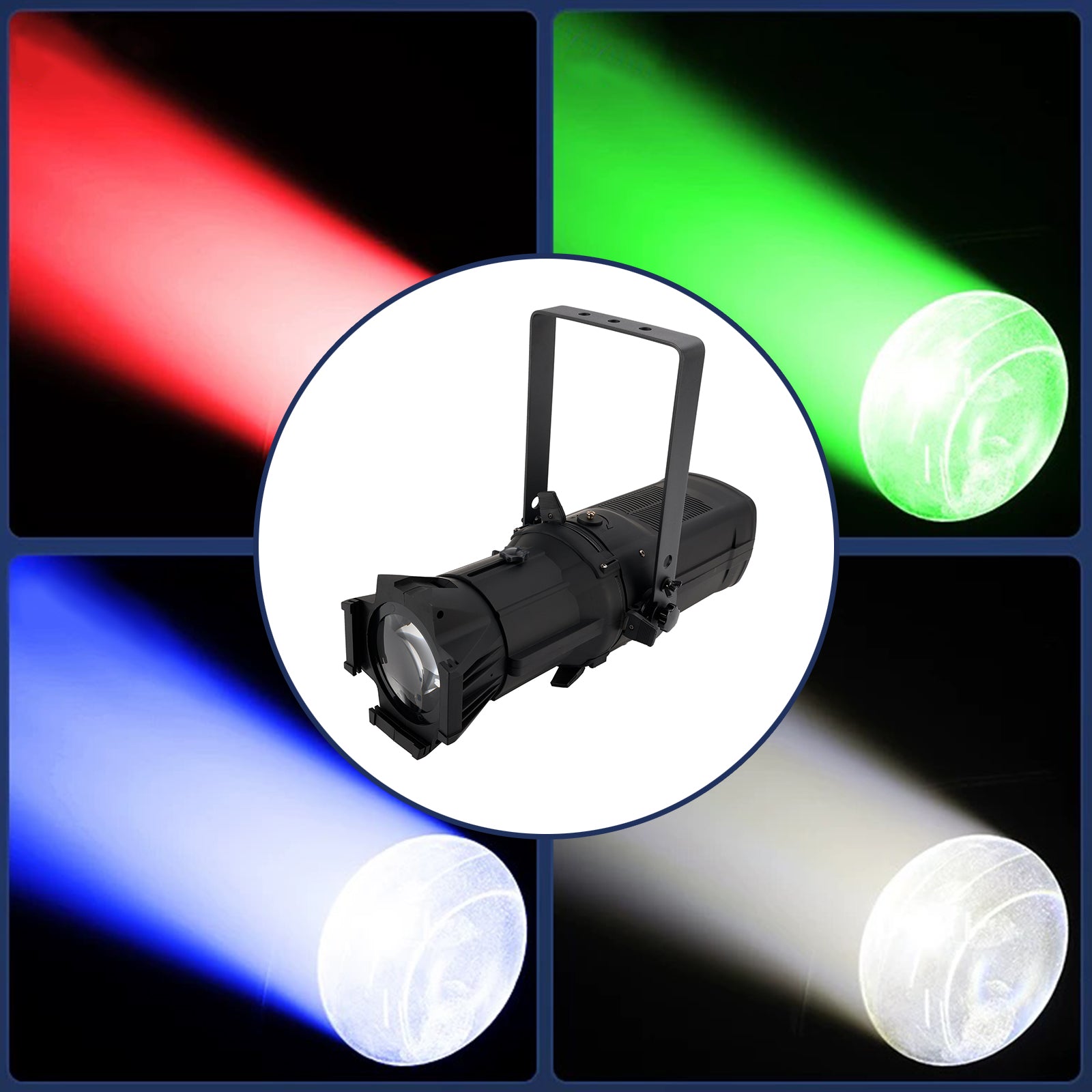 250W COB Profile Spotlight – 4-in-1 RGBW LED Stage Light for Event, Party & Disco Lighting
