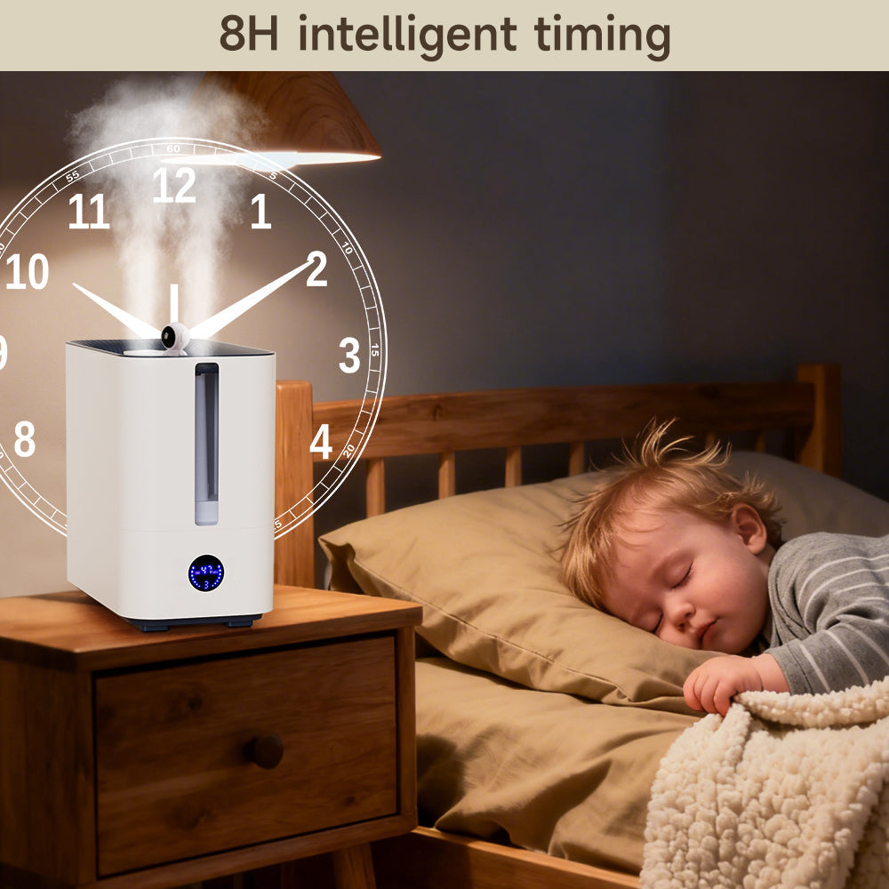 Top-Fill Smart Humidifier - 9.8L Large Capacity, Ultra-Quiet 34dB & Auto Shut-Off