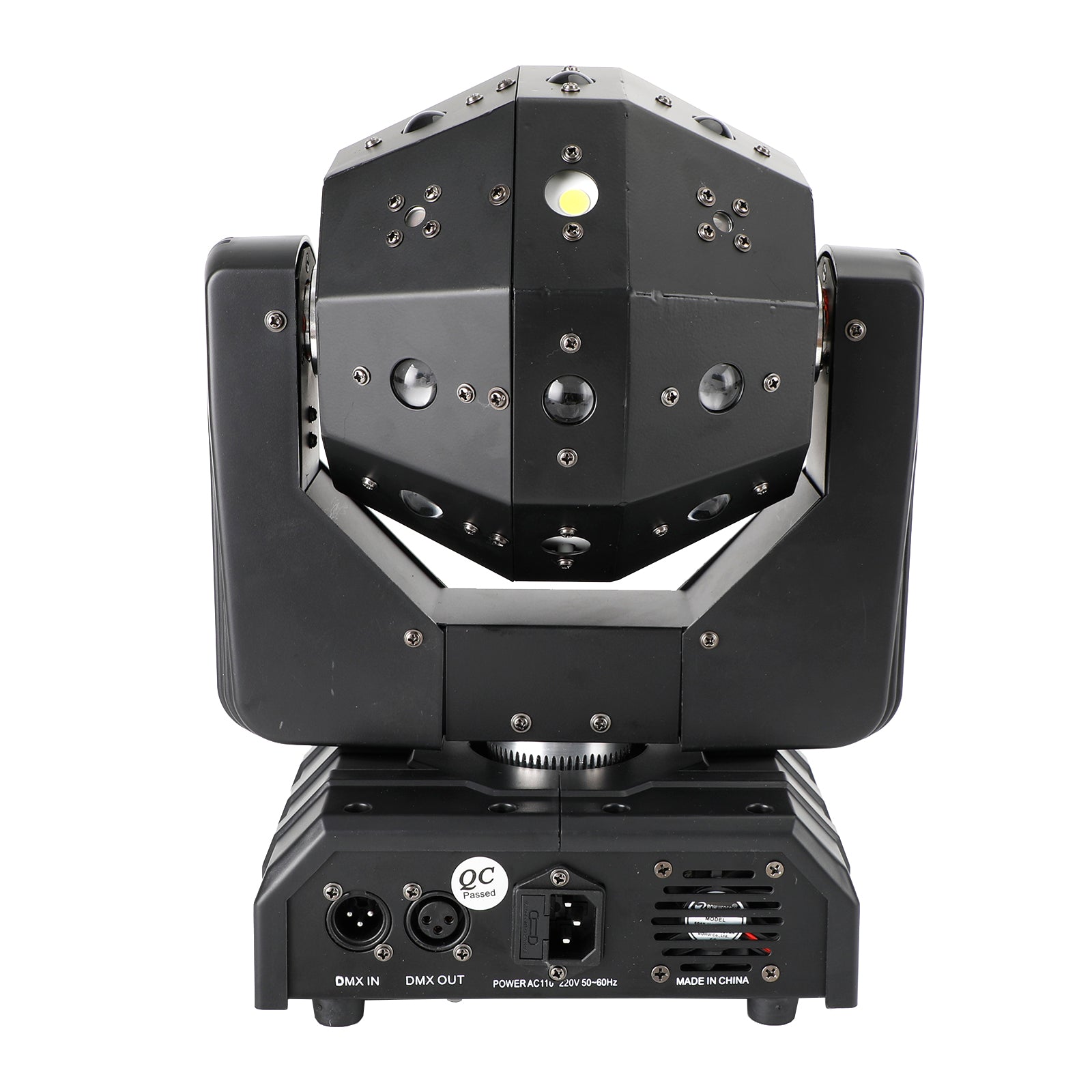 3-in-1 LED Moving Head DJ Light with RGBW Wash, Laser & Strobe Effects, DMX Controlled Party Stage Lighting