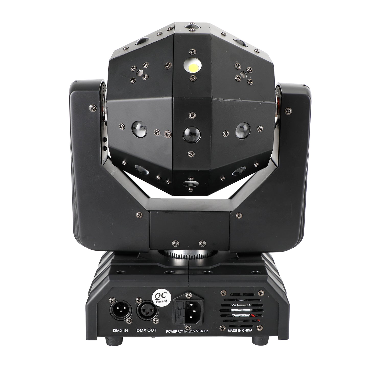 3-in-1 LED Moving Head DJ Light with RGBW Wash, Laser & Strobe Effects, DMX Controlled Party Stage Lighting