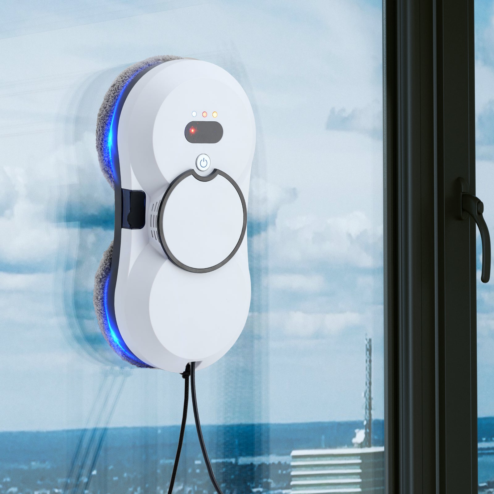 Auto Window Cleaning Robot Edge Detection AI Path Single-sided water spray 5600PA Suction Power
