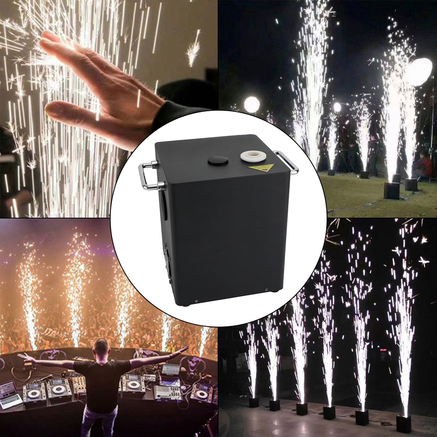 700W Cold Spark Machine – DMX Stage Firework Effect with Remote for DJ, Event & Party