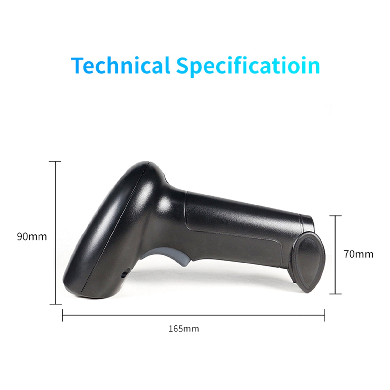 2 In1 1D+2D Portable Handheld Gun Auto USB Laser Scanner Bar Code Reader w Stand