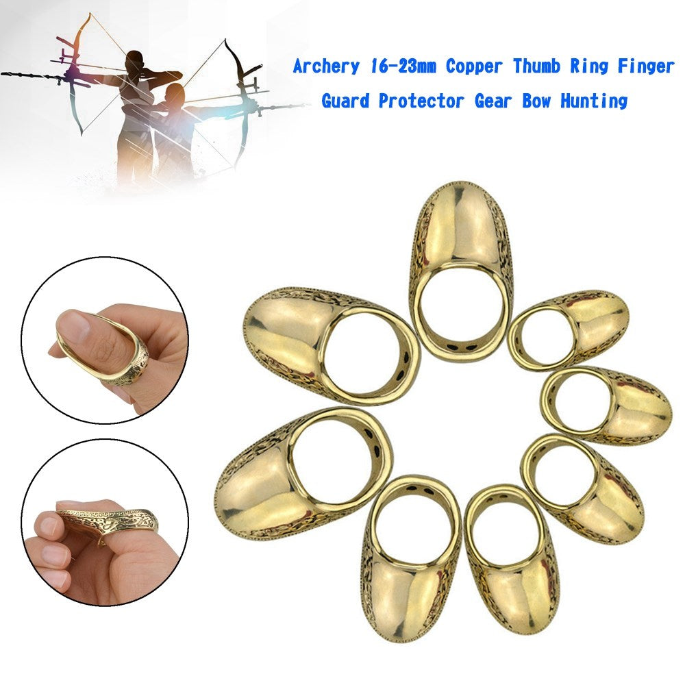 Archery 23mm Copper Thumb Ring Finger Guard Protector Gear Bow Hunting