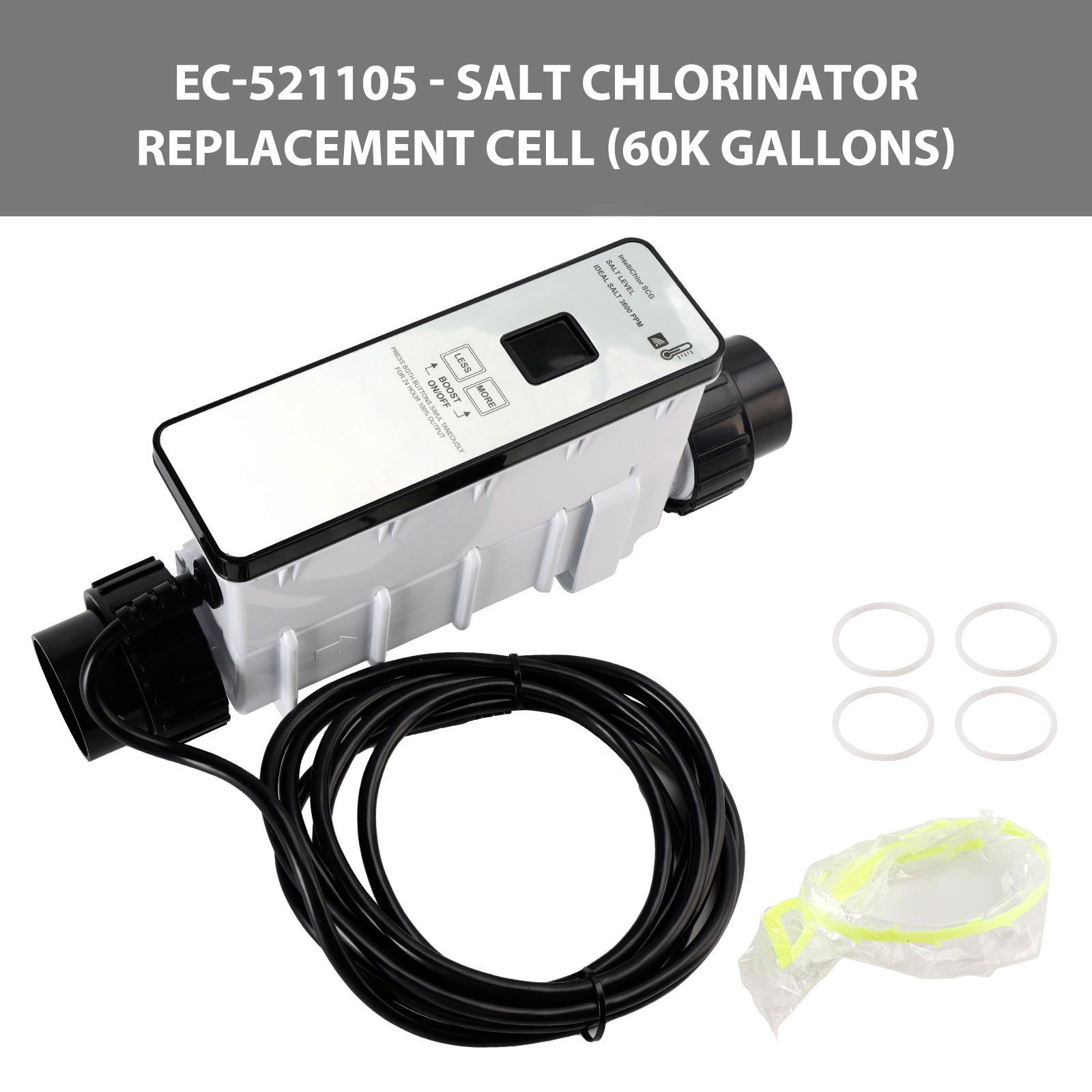 EC-521105 Salt Water Pool Chlorinator System Compatible with Pentair IC60 Salt Chlorine Generator