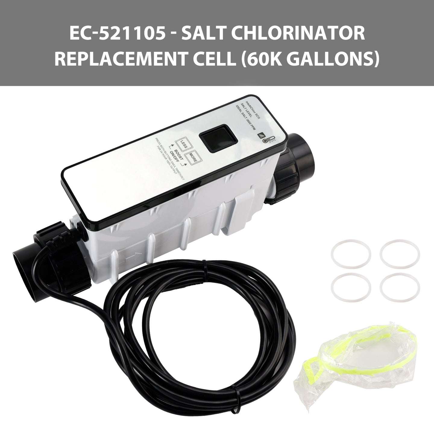 EC-521105 IC60 Salt Cell for Pentair IntelliChlor ¨C Chlorine Generator Replacement for 60K Gallon Pools