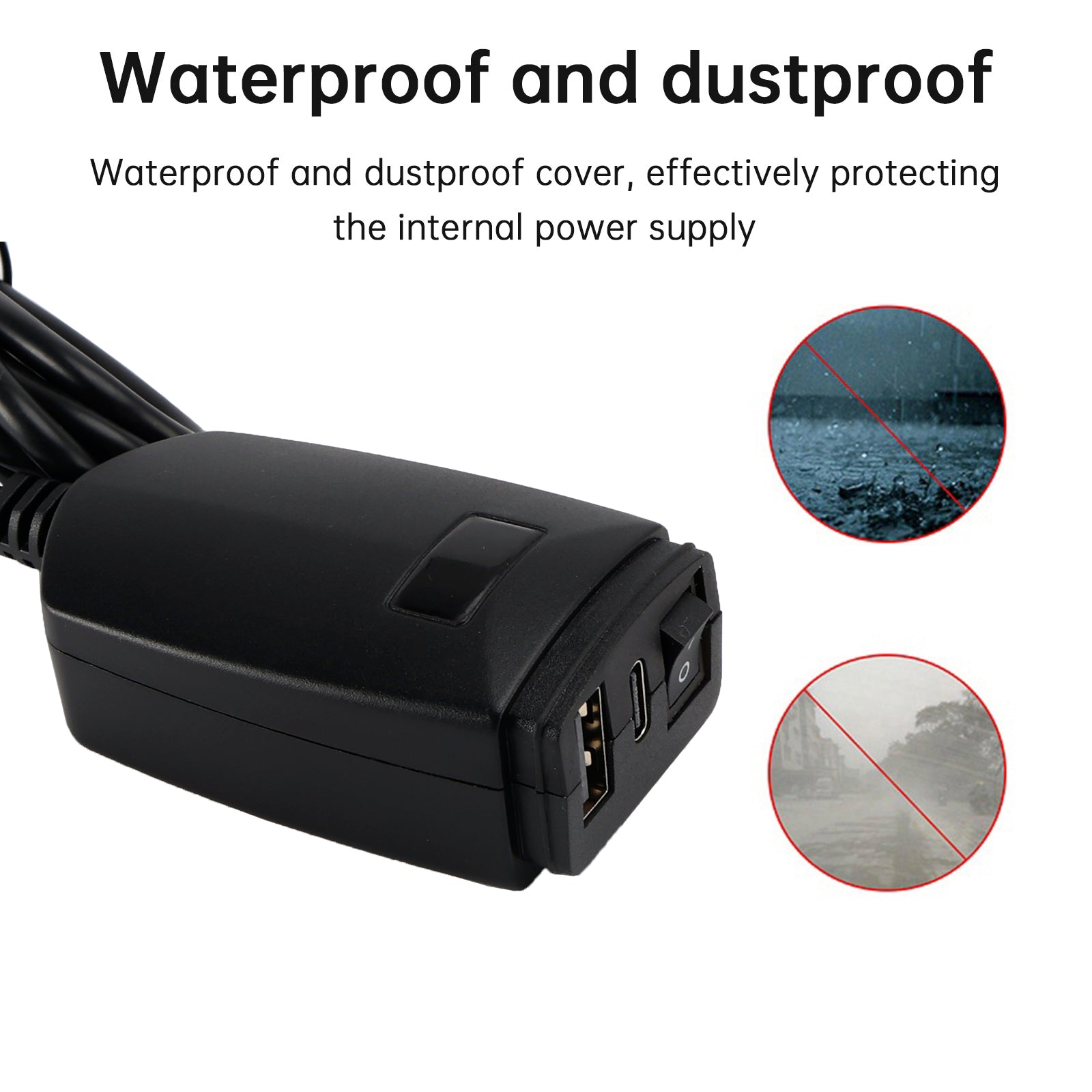 Motorcycle USB Super Fast Charging Handlebar Holder PD+QC3.0 Tpye-C Mobile Phone