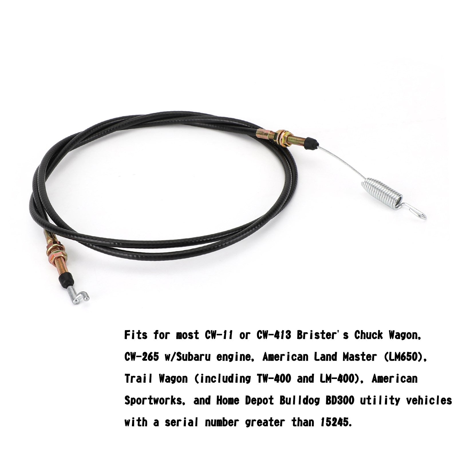 2Pcs Shifter Cable 2-11082 For Chuck Wagon Trail Wagon Land Master LM400 LM650