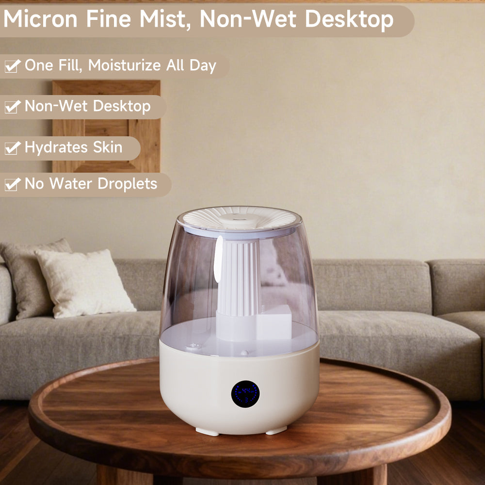 6.8L Cool Mist Humidifier & Diffuser with Remote - Top Fill for Bedroom, Plants & Baby