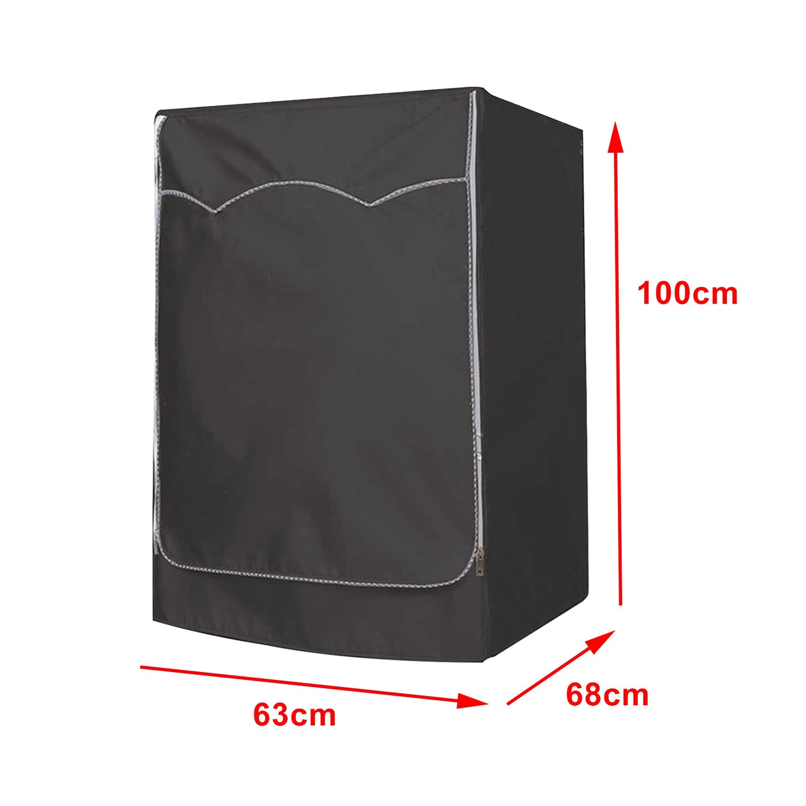 Waterproof Washing Machine Top Dustproof Cover Protect Front Load Washer Dryer, 63x68x100cm