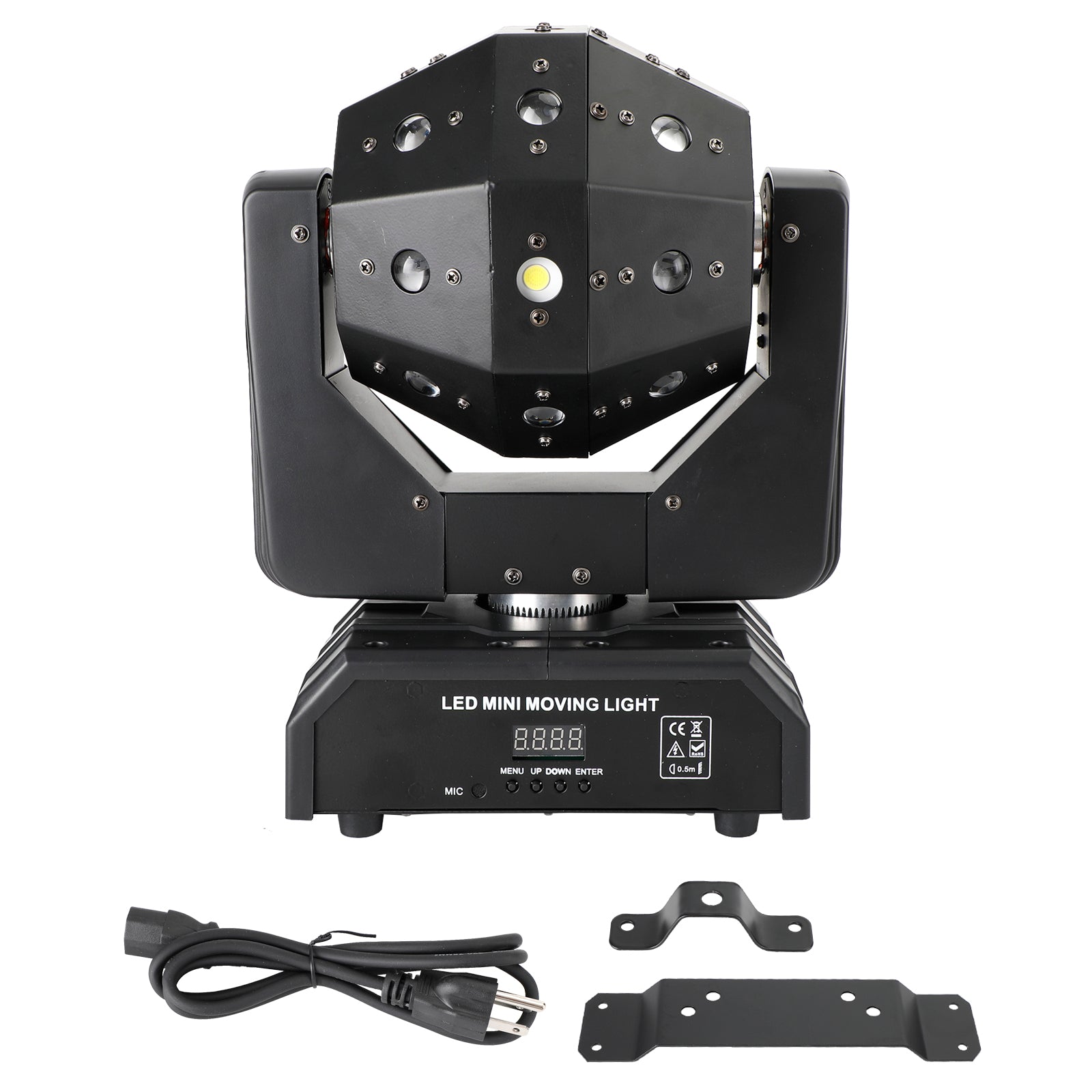 3-in-1 LED Moving Head DJ Light with RGBW Wash, Laser & Strobe Effects, DMX Controlled Party Stage Lighting